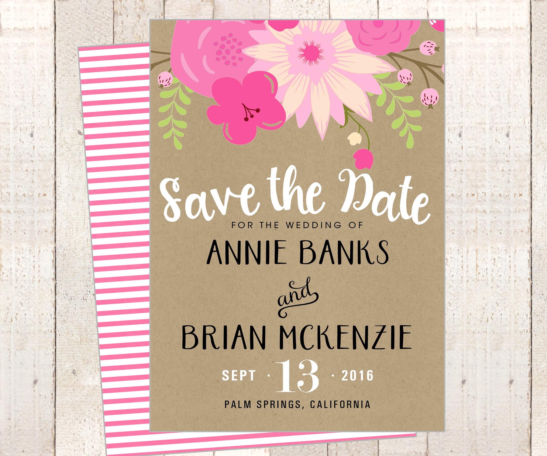 Save The Date Baby Shower Template from homespunhostess.com