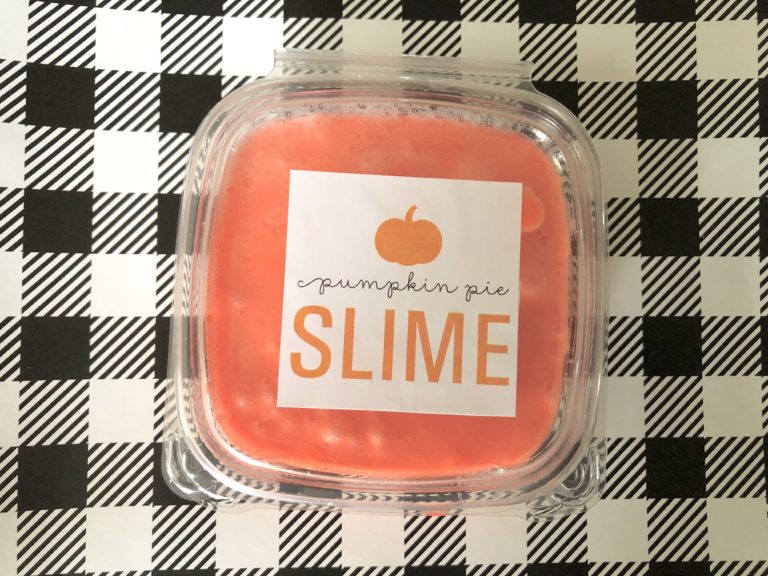 How to Make Pumpkin Pie Slime plus Free Printable Labels The Homespun